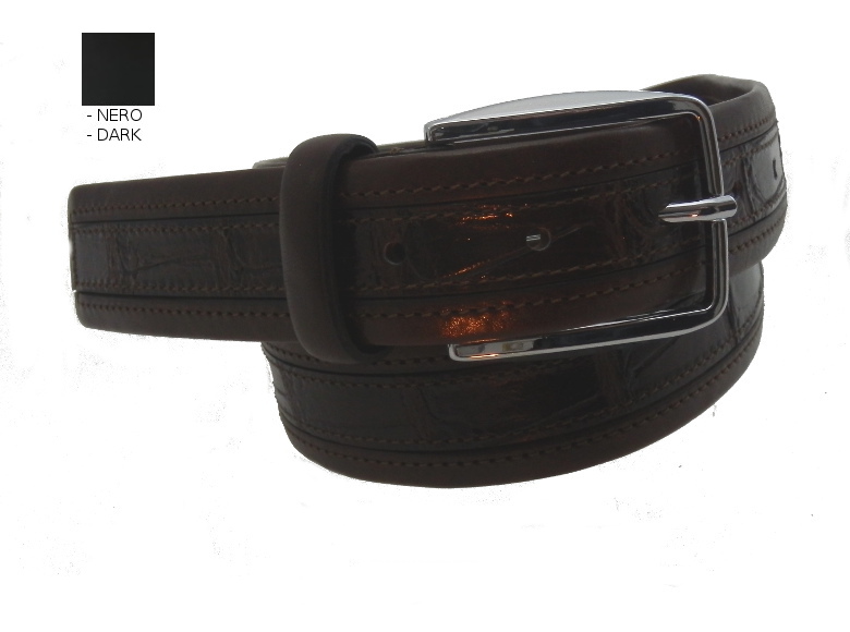 Cintura in pelle - nero - mm35